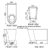 Stainless Steel Commercial Pedestal Composting Toilet Dimensions